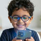 Kids(2-5 yrs) Zero Power Screen Protection GLASSES - Oval Navy Blue / Blue