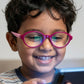 Kids(2-5 yrs) Zero Power Screen Protection GLASSES - Oval Magenta / Pink
