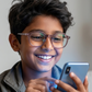 Kids(9-13 yrs) Zero Power Screen Protection GLASSES - Hexagon Brown Transparent / Brown