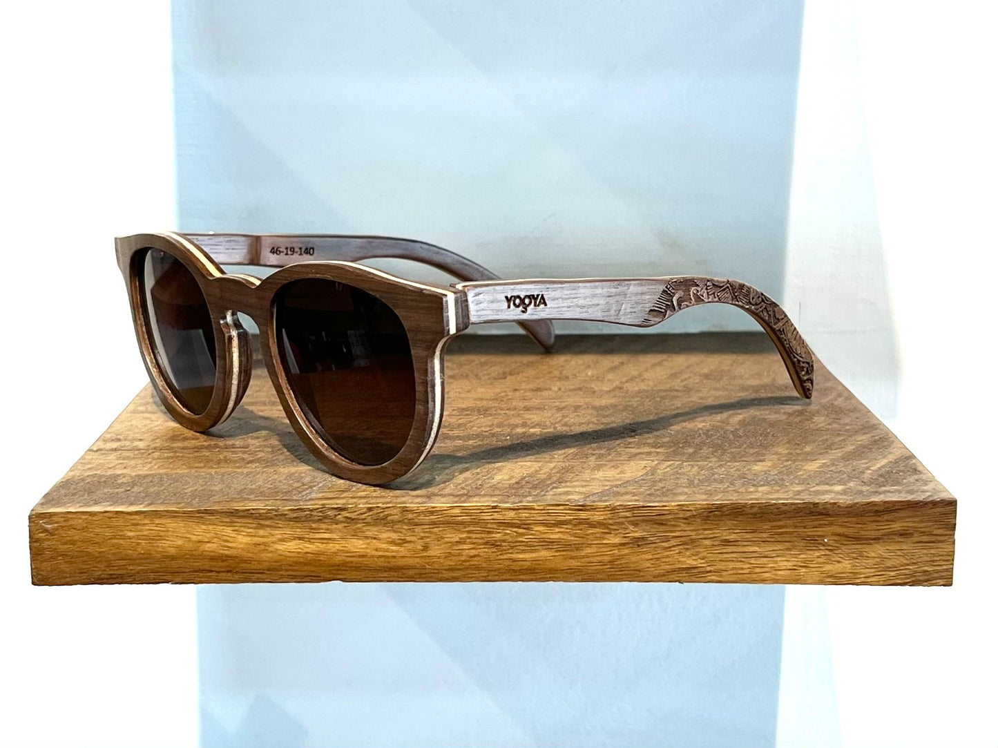 YOGYA WOOD ROUND SUNGLASSES