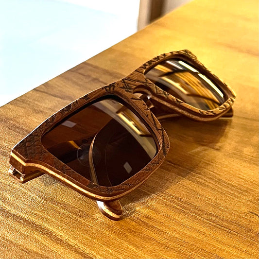 YOGYA WOOD SQUARE SUNGLASSES