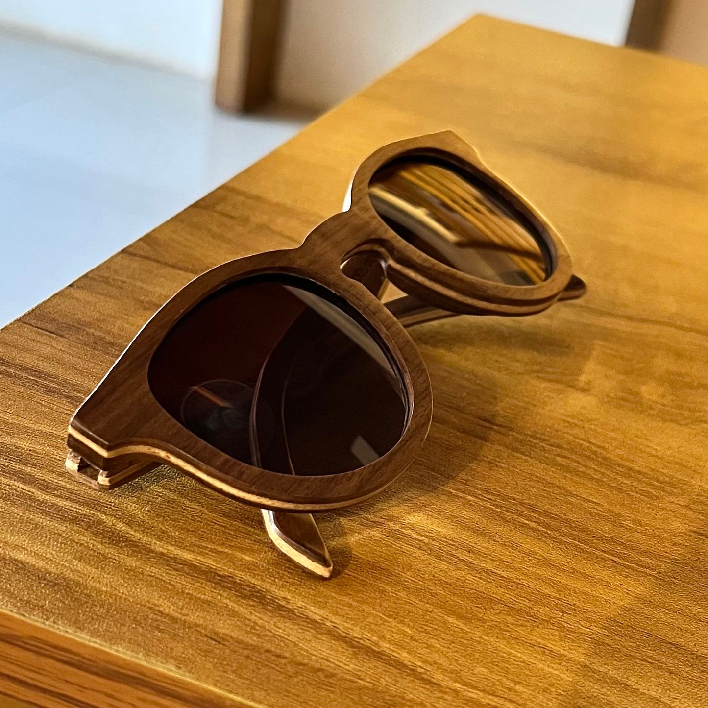 YOGYA WOOD ROUND SUNGLASSES