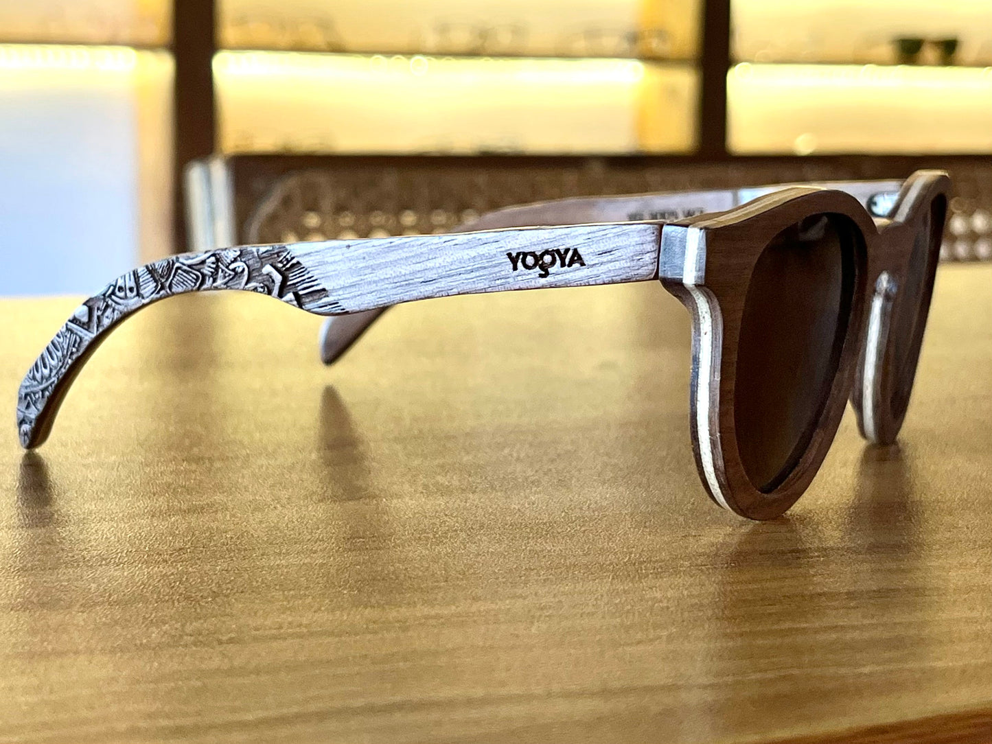 YOGYA WOOD ROUND SUNGLASSES